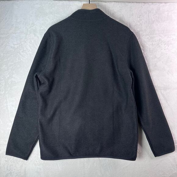 EDDIE BAUER Men's Sweater Fleece Classic Fit Pullover Size Med Heather Black - Picture 9 of 15